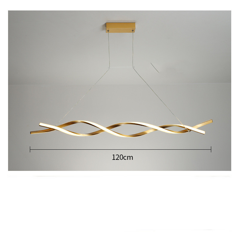 Minimalist Bar Chandelier - Gold LED Ceiling Light