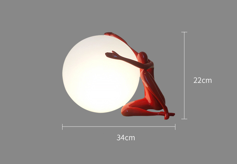 Sculptural Moon Lamp - Artistic LED Night Light