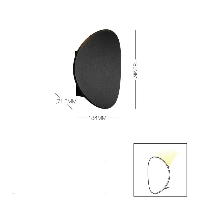 Round Brushed Wall Lamp - Modern LED Sconce