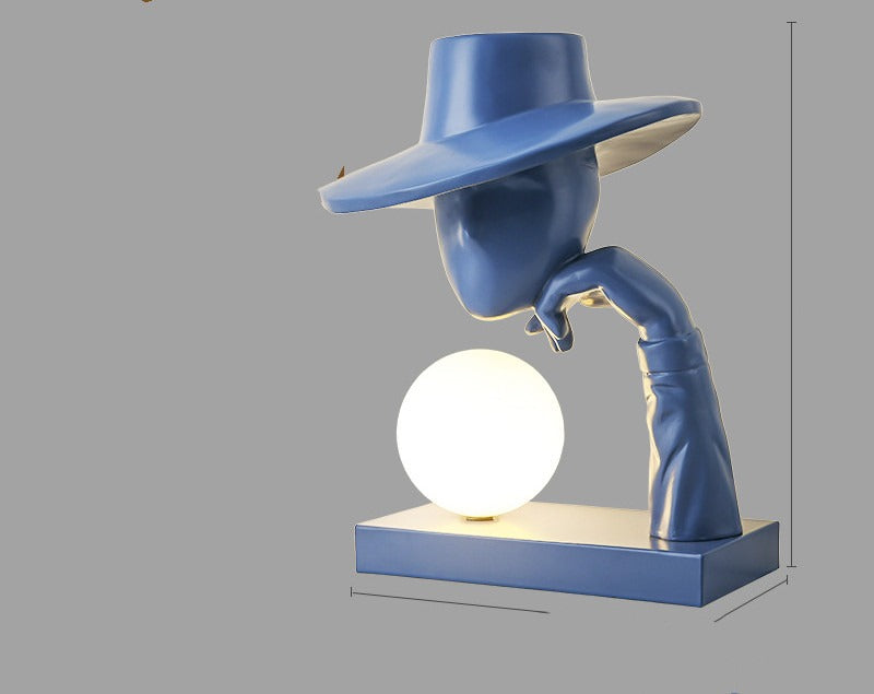 Sculptural Figure Table Lamp - Artistic Bedside Light