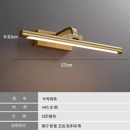 Copper Bathroom Wall Light - LED Vanity Sconce