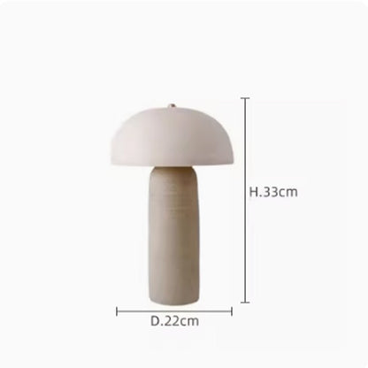 Wabi-Sabi Ceramic Table Lamp - Japanese Bedside Light