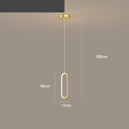 Copper Bedroom Pendant Light - Nordic Ceiling Lamp