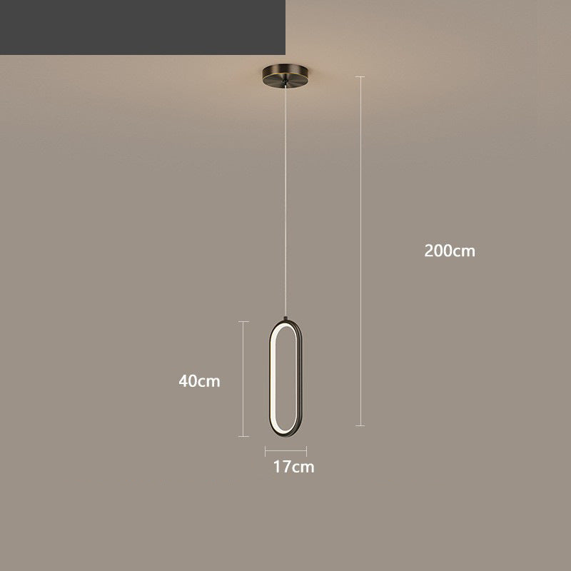 Copper Bedroom Pendant Light - Nordic Ceiling Lamp