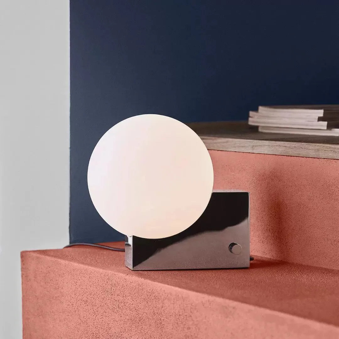 Milky White Moon Table Lamp - Nordic Bedside Light