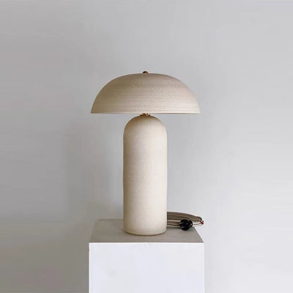 Wabi-Sabi Ceramic Table Lamp - Japanese Bedside Light
