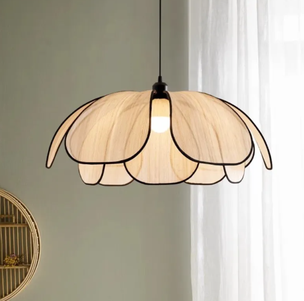 Cream Petal Chandelier - Floral Ceiling Light