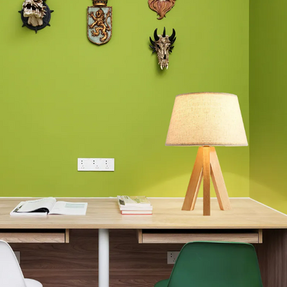 Wooden Tripod Floor Lamp - Modern Light for Living Room