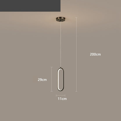 Copper Bedroom Pendant Light - Nordic Ceiling Lamp