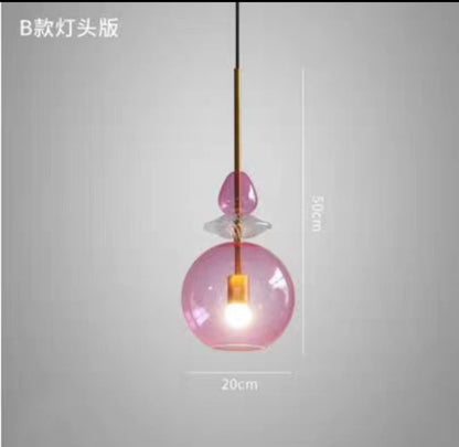 Nordic Glass Bar Pendant - Sculptural Ceiling Light