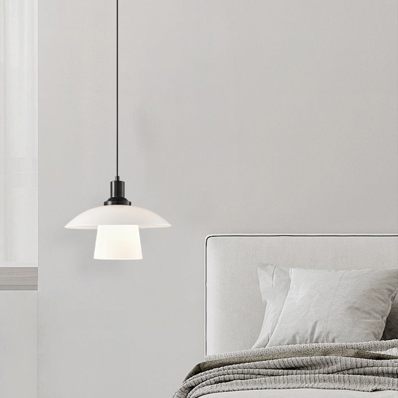 Italian Glass Pendant - Compact Bedside Light