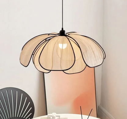 Cream Petal Chandelier - Floral Ceiling Light