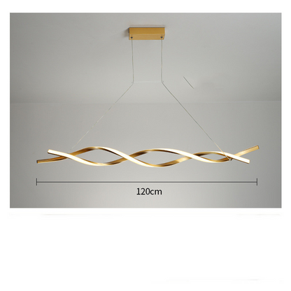 Minimalist Bar Chandelier - Gold LED Ceiling Light