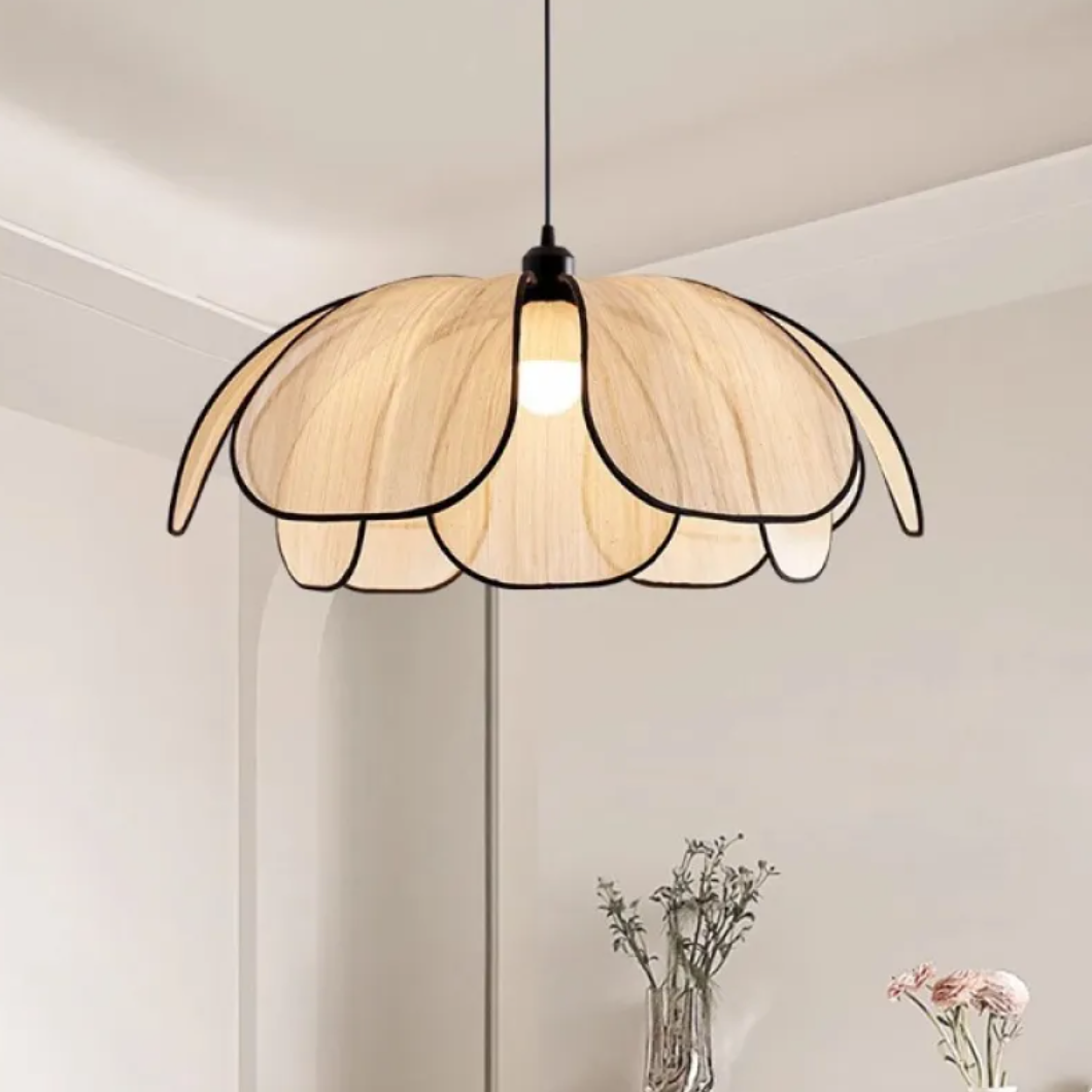 Cream Petal Chandelier - Floral Ceiling Light