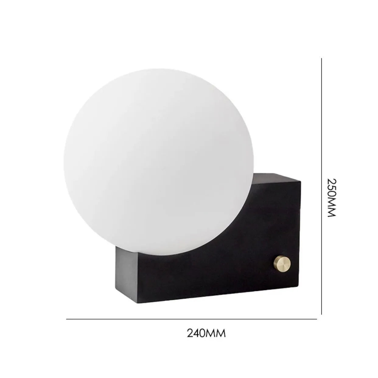 Milky White Moon Table Lamp - Nordic Bedside Light