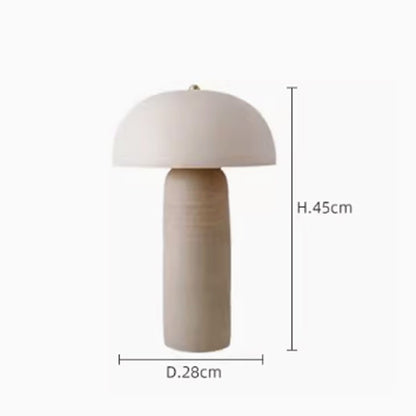 Wabi-Sabi Ceramic Table Lamp - Japanese Bedside Light