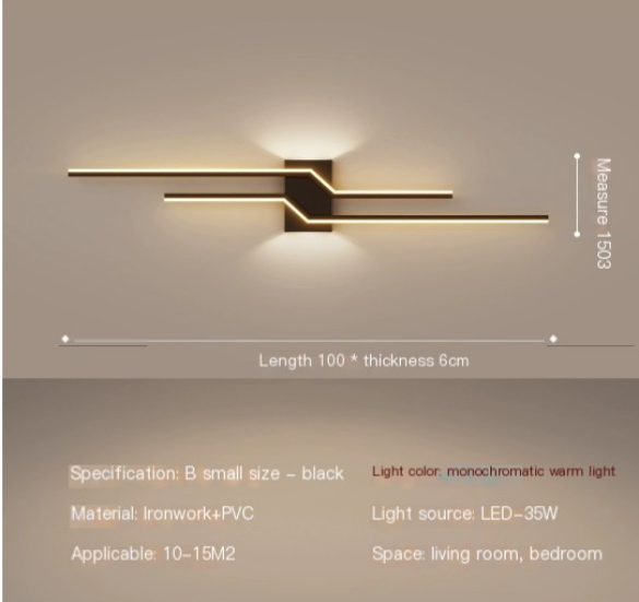 Linear Wall Sconce - Dimmable LED Light for Bedroom