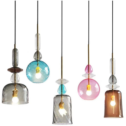 Nordic Glass Bar Pendant - Sculptural Ceiling Light