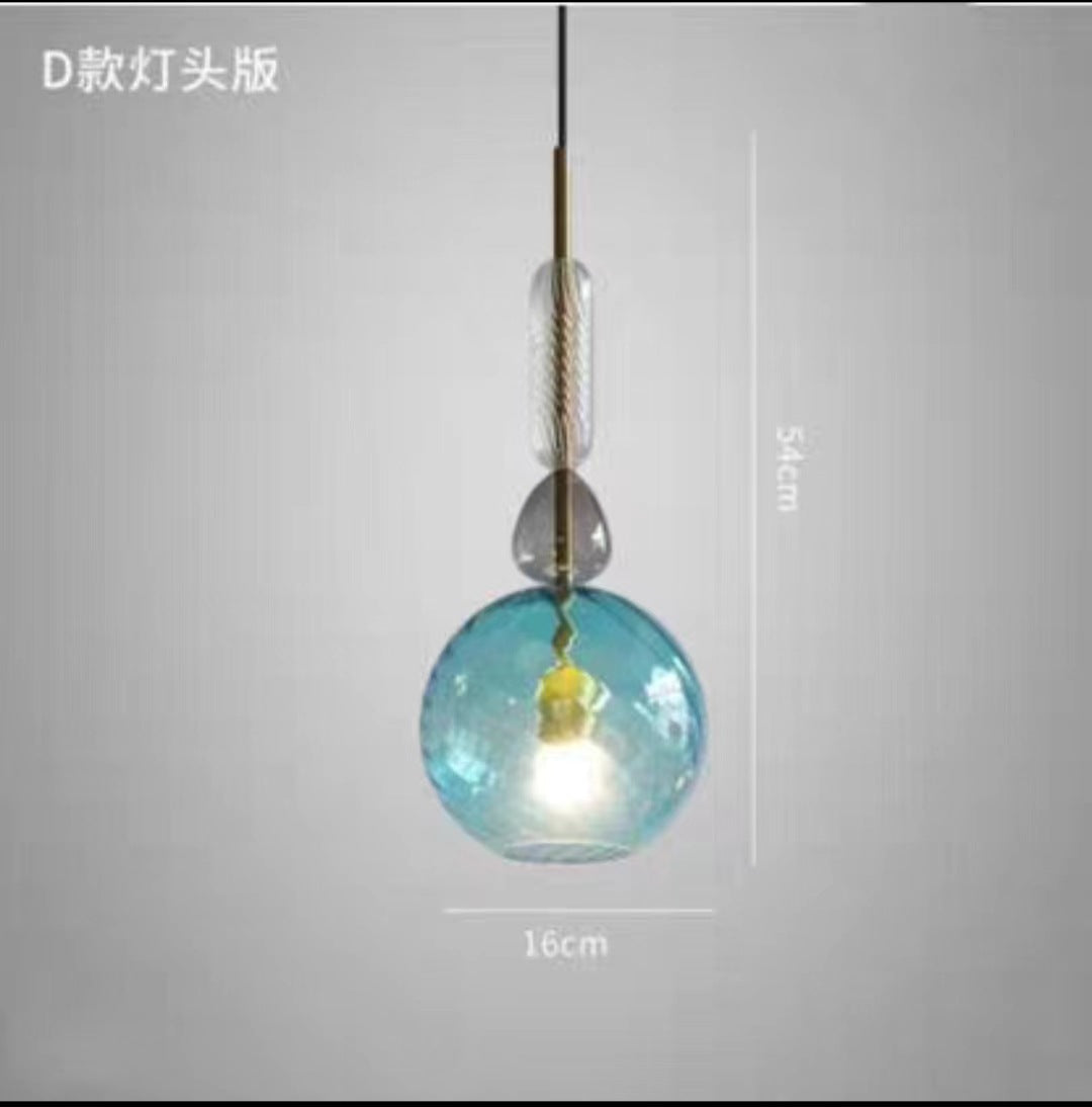 Nordic Glass Bar Pendant - Sculptural Ceiling Light