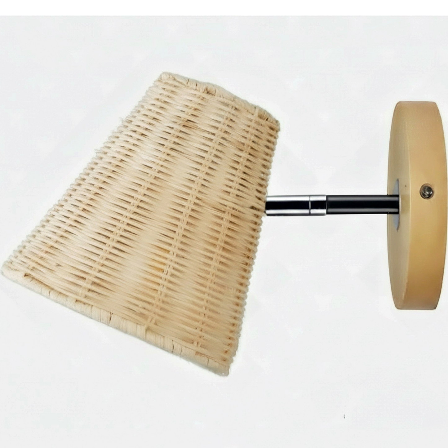 Japanese Rattan Wall Sconce - clean uniform edit