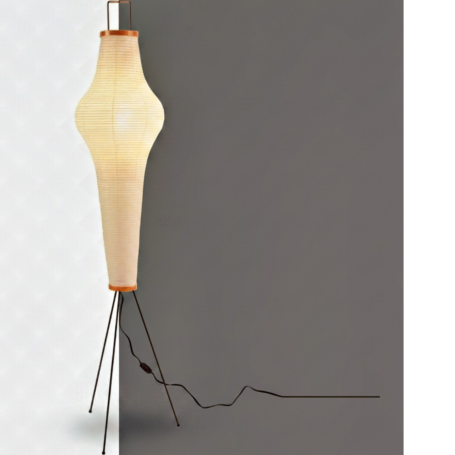 Japanese Rice Paper Floor Lantern - clean uniform edit