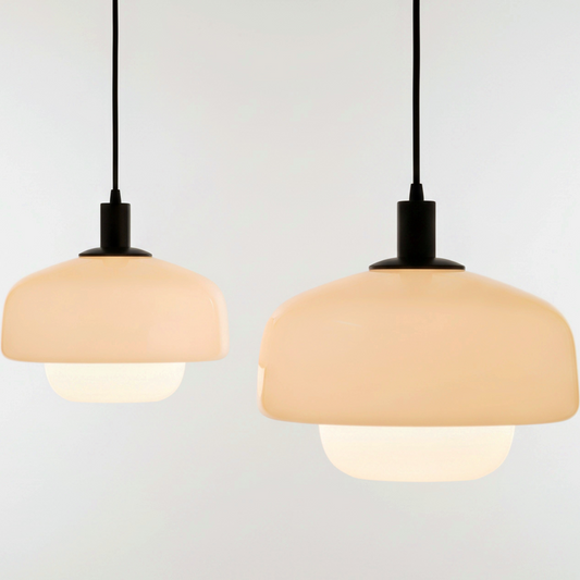 Italian Glass Bedside Pendant - clean uniform edit