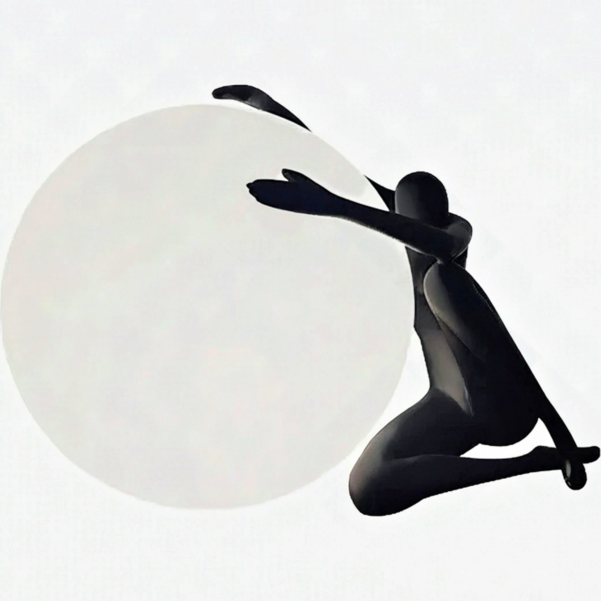 Sculptural Moon Lamp - clean uniform edit