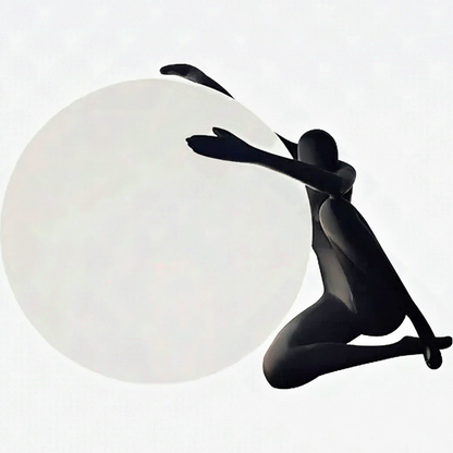 Sculptural Moon Lamp - clean uniform edit