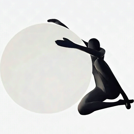 Sculptural Moon Lamp - clean uniform edit