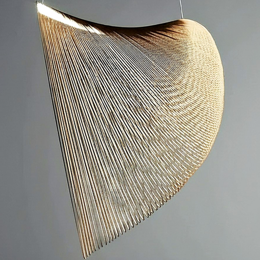 Wooden Cone Chandelier - clean uniform edit