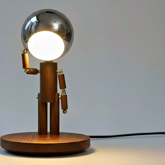 Solid Wood Moon Lamp - clean uniform edit