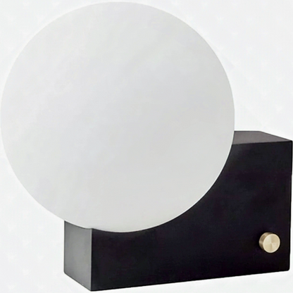 Nordic Milky White Moon Table Lamp - clean uniform edit