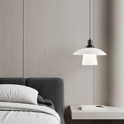 Italian Glass Pendant - Compact Bedside Light