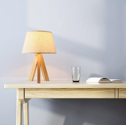 Wooden Tripod Floor Lamp - Modern Light for Living Room
