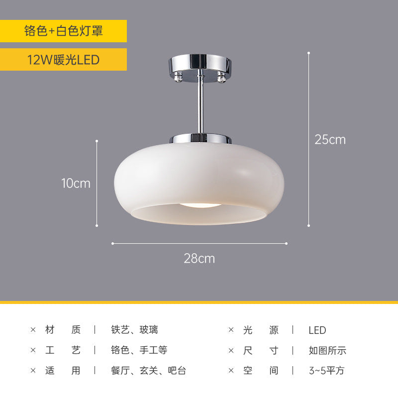 Vintage Brass Ceiling Light - Japanese Flush Mount