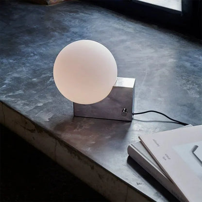 Milky White Moon Table Lamp - Nordic Bedside Light