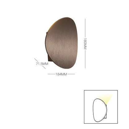 Round Brushed Wall Lamp - Modern LED Sconce