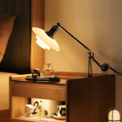 Adjustable Glass Desk Lamp - Flexible LED Reading Light