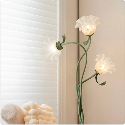 Cream Multi-Head Floor Lamp - Retro Standing Light