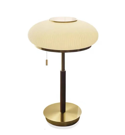 Vintage Glass Desk Lamp - Wrought Iron Reading Light
