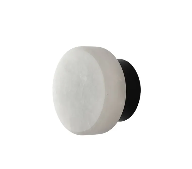 Spanish Marble Wall Lamp - Round Natural Stone Sconce