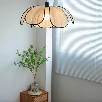 Cream Petal Chandelier - Floral Ceiling Light