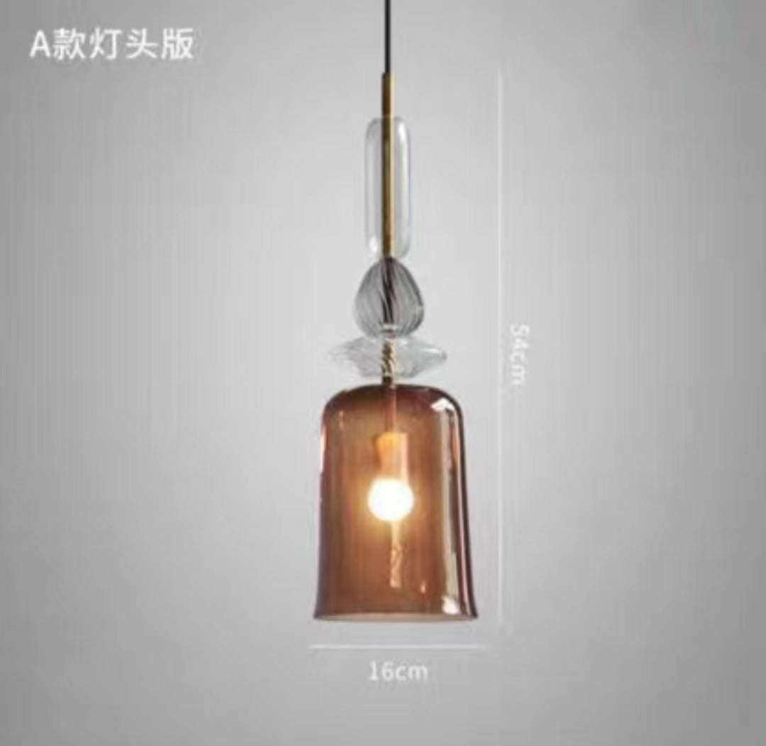 Nordic Glass Bar Pendant - Sculptural Ceiling Light