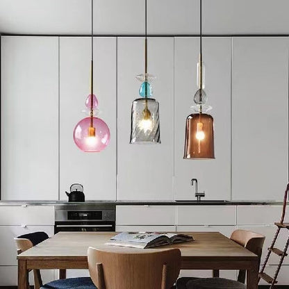 Nordic Glass Bar Pendant - Sculptural Ceiling Light