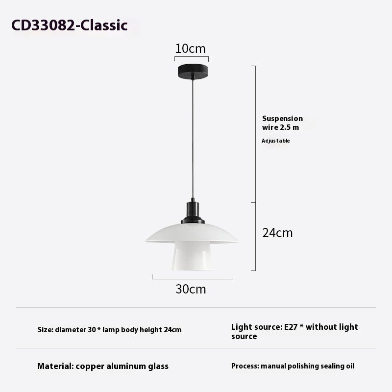 Italian Glass Pendant - Compact Bedside Light