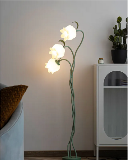 Cream Multi-Head Floor Lamp - Retro Standing Light