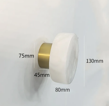 Spanish Marble Wall Lamp - Round Natural Stone Sconce