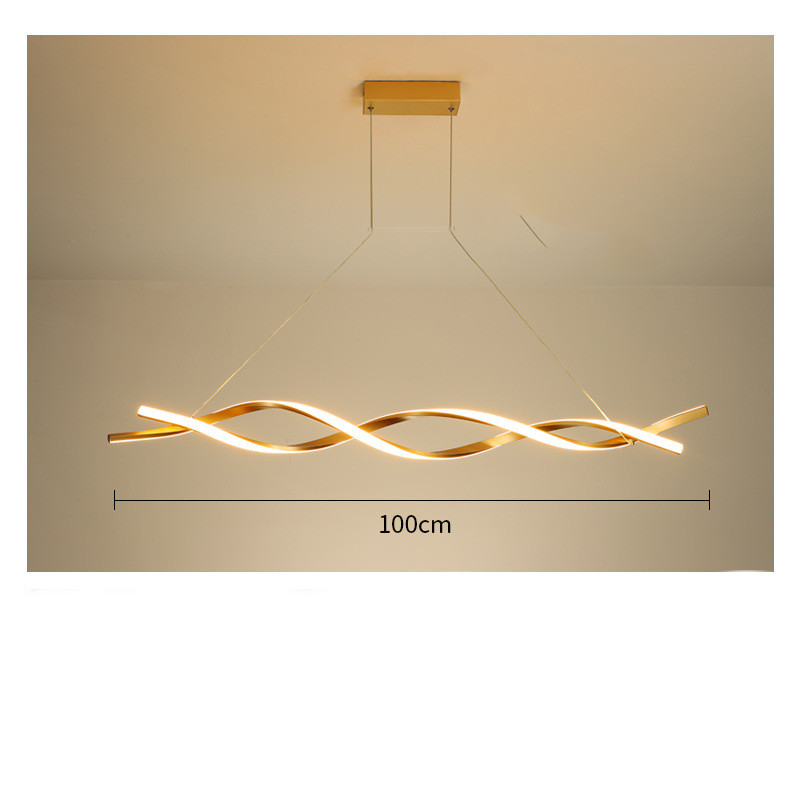Minimalist Bar Chandelier - Gold LED Ceiling Light