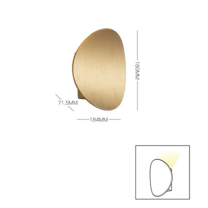 Round Brushed Wall Lamp - Modern LED Sconce
